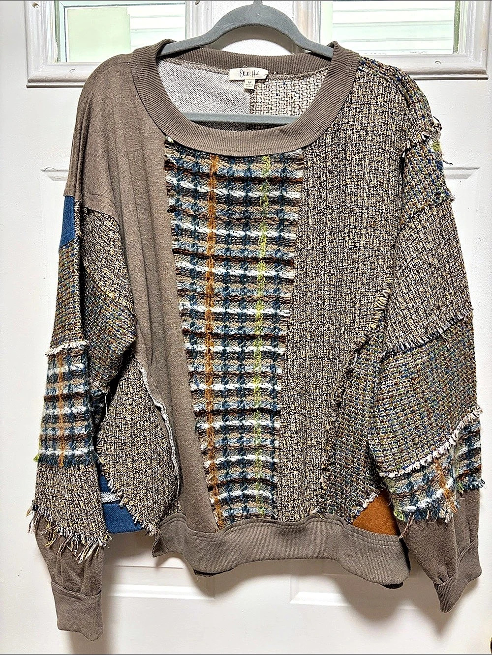 Oli & Hali Colorblock Woven Top Size Medium
